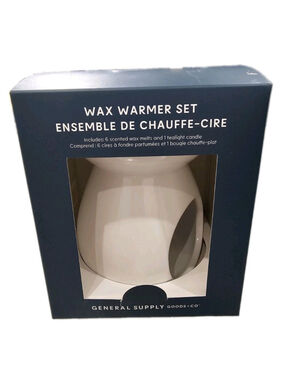 General Supply Goods + Co Ceramic Wax Warmer Set Holiday Cranberry New Sealed